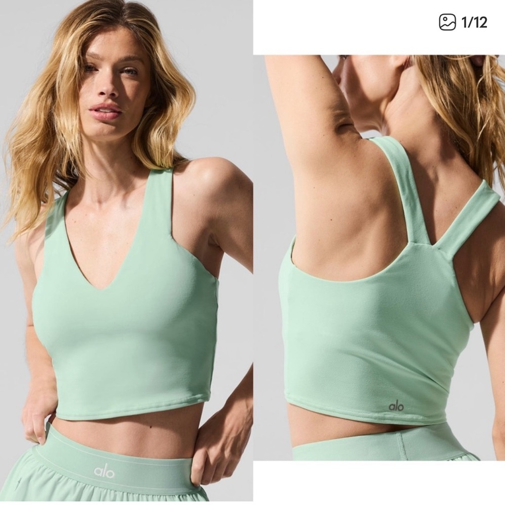 ALO Yoga Mint Green Crop Top